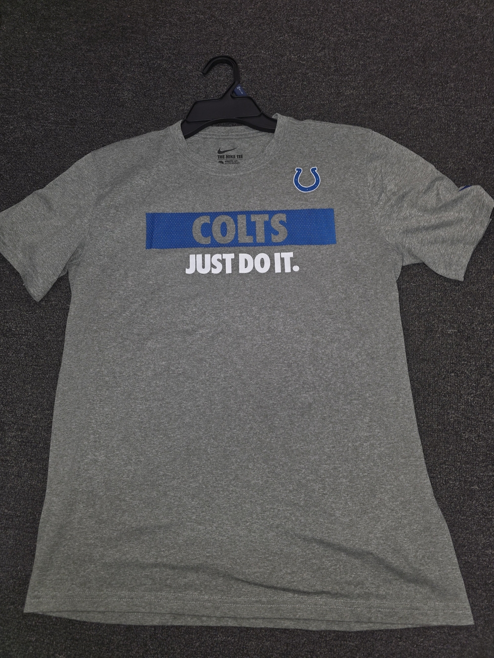 H&M Gray Colts Graphic Short Sleeve Tee with Blue Accents